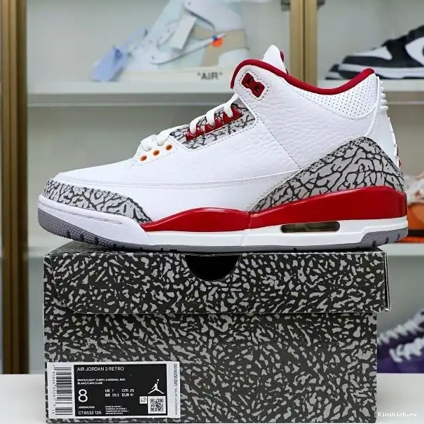 Retro Jordan Red(CT8532-126） Cardinal Kimikick  3 Air 0520